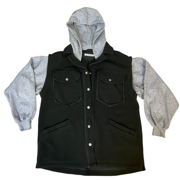 Free People Treeline Cardi Work Fleece Shirt Jacket Size Medium - Picture 4 of 15